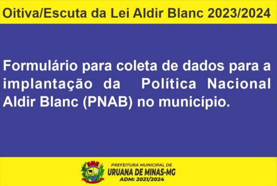 Oitiva/Escuta da Lei Aldir Blanc 2023/2024